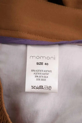 Pantalon droit Momoni Camel en Synthétique
