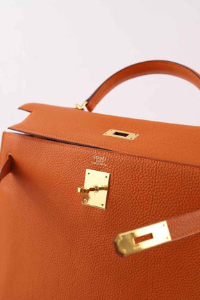 Sacs à main Hermès Kelly 32 Orange