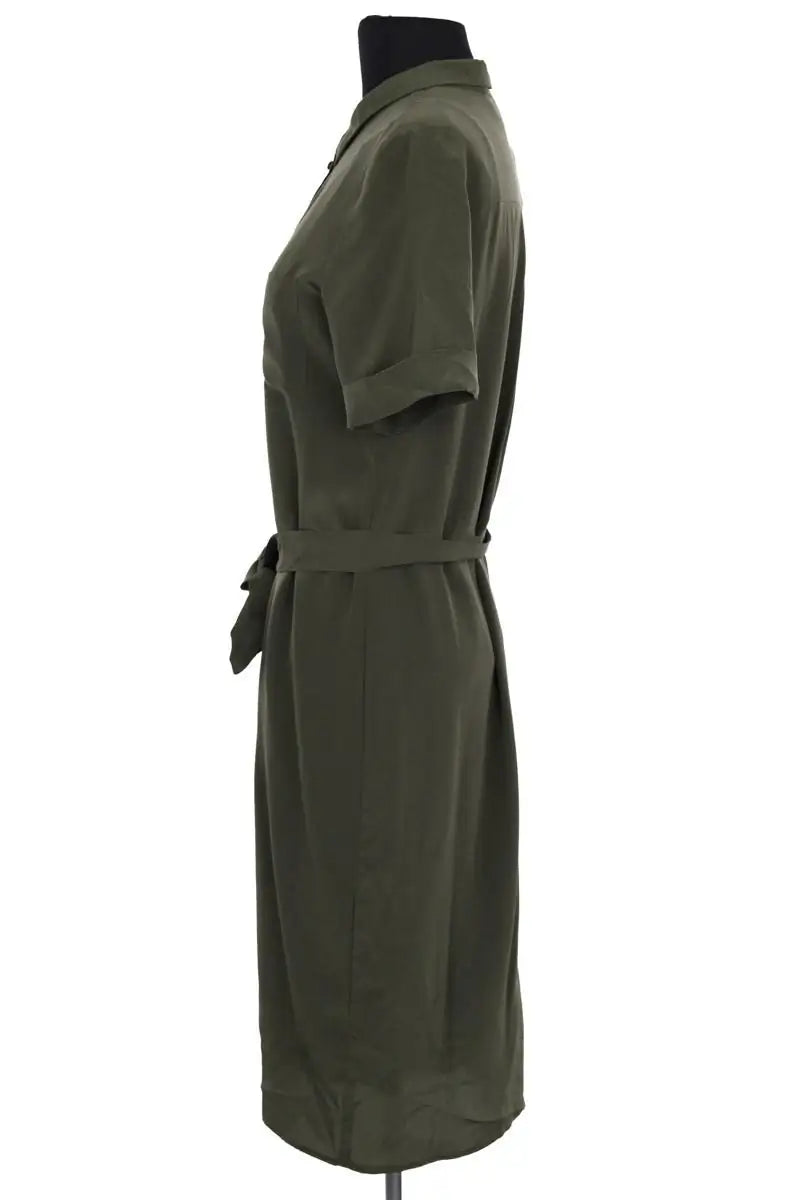 Robe Sézane Kaki en Soie