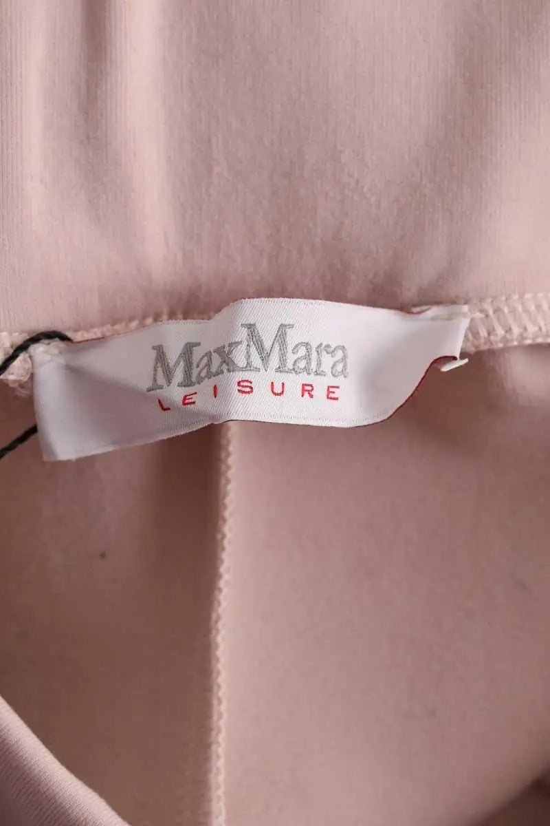 Pantalon droit Max Mara Beige en Synthétique