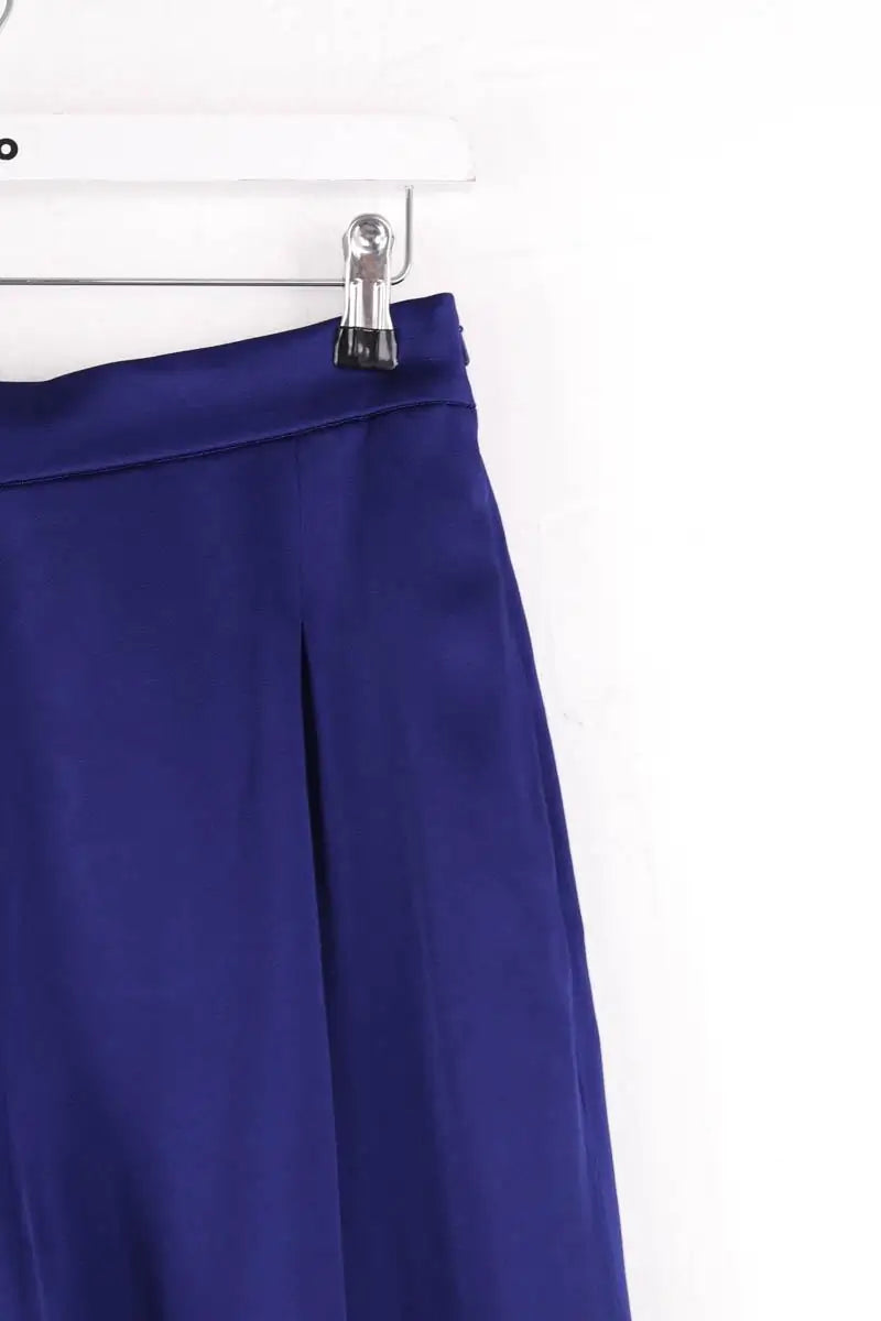 Pantalon large Max Mara Bleu en Synthétique