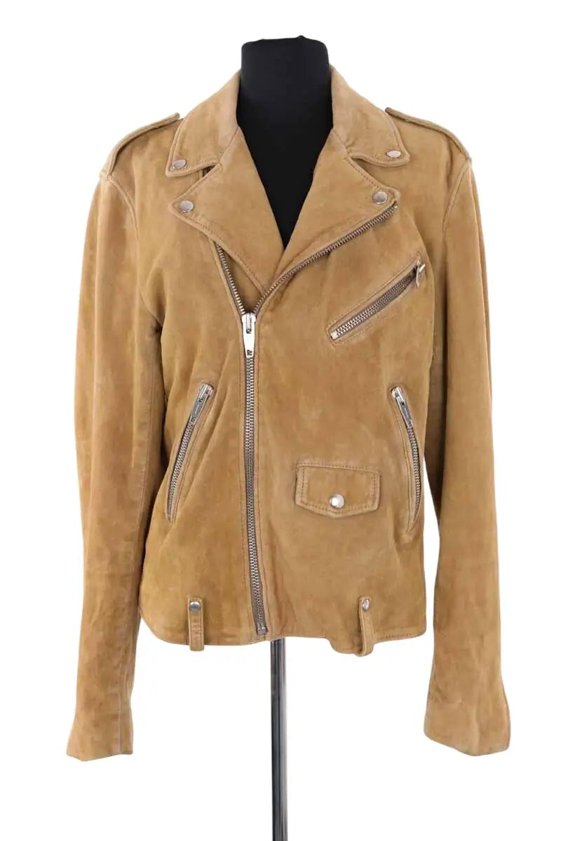 Veste The Kooples Beige en Daim, taille M - Seconde Main