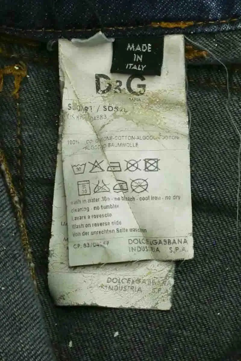 Jean droit Dolce & Gabbana Bleu en Coton