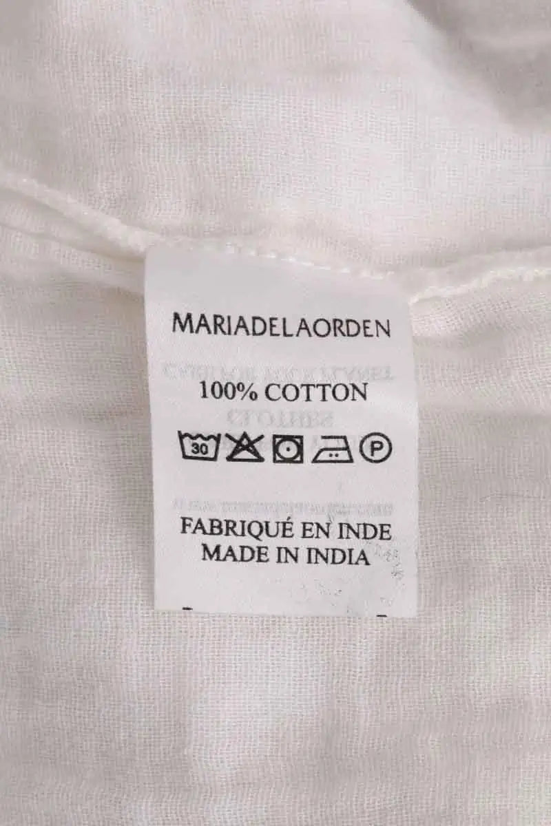 Robe Maria de la Orden Blanc en Coton