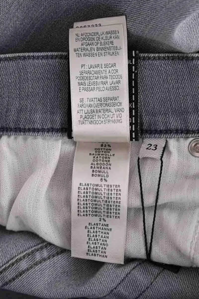 Jean droit 7 For All Mankind Gris en Denim