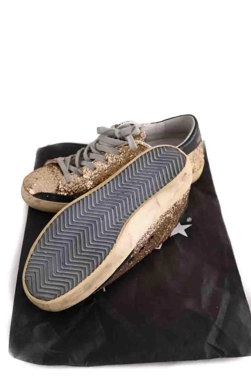 Super-Star Golden Goose Doré en Paillettes