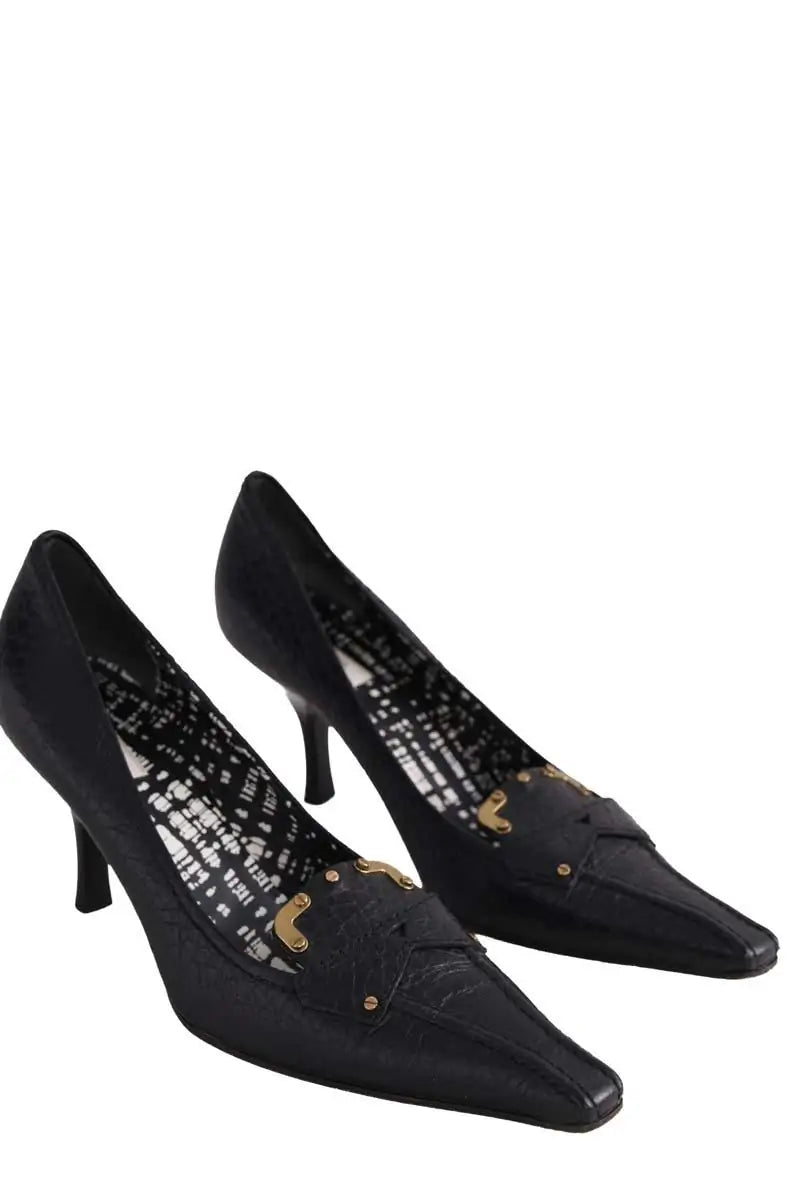 Talons Prada Noir en Cuir