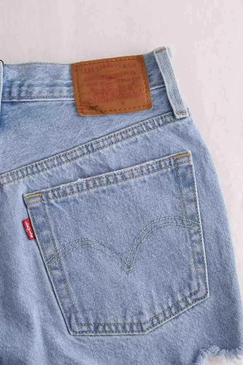 Mini short Levi's 501 Bleu en Coton