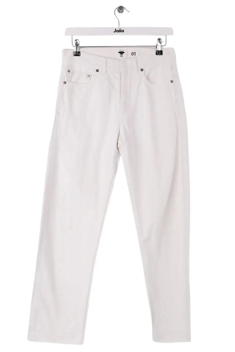 Jean droit Dior Blanc en Coton, taille XXS - Seconde Main