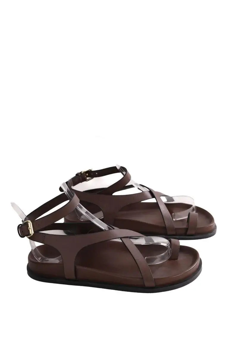 Sandales A.EMERY Marron en Cuir
