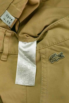 Pantalon droit Lacoste Beige en Coton