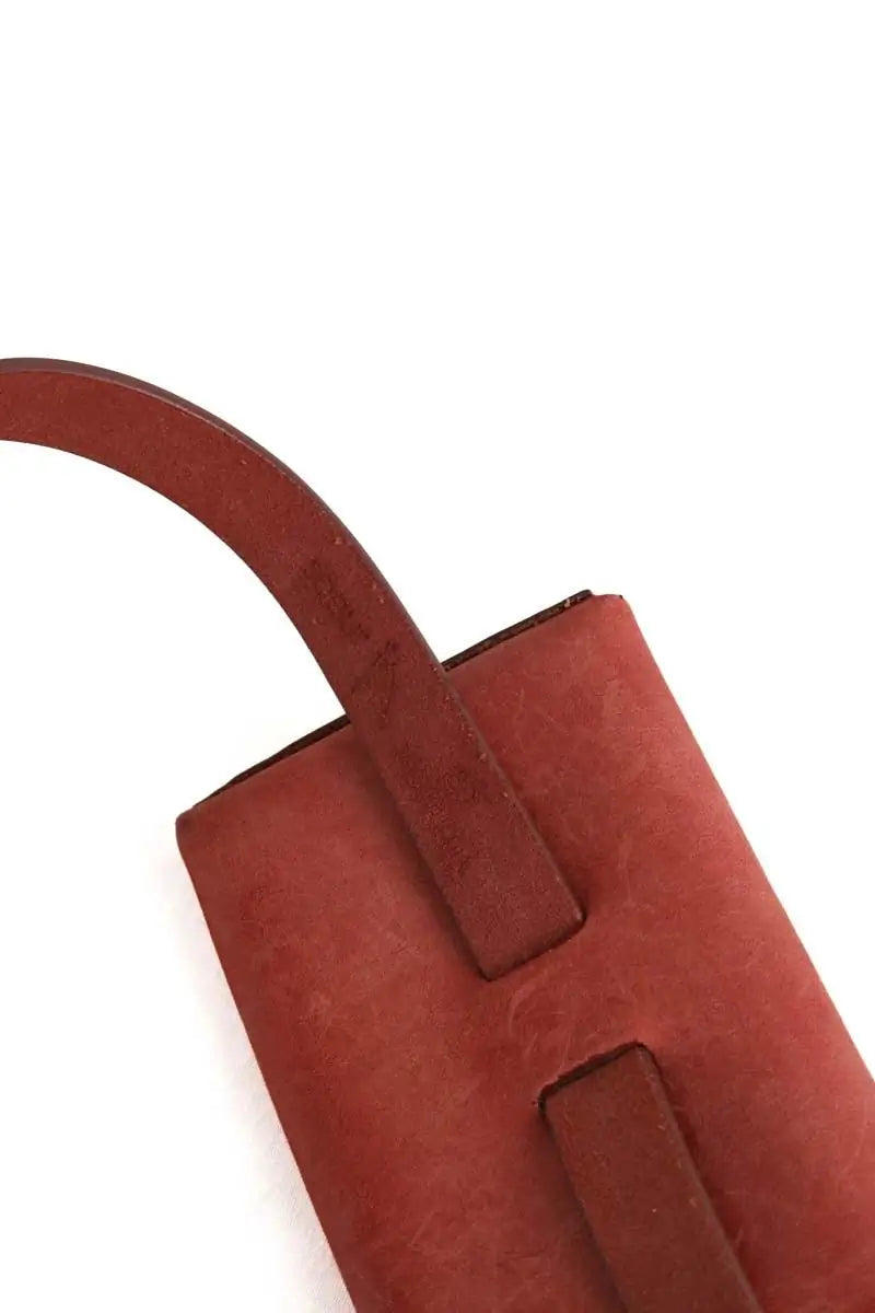 Sac banane mini Soeur Rouge en Cuir