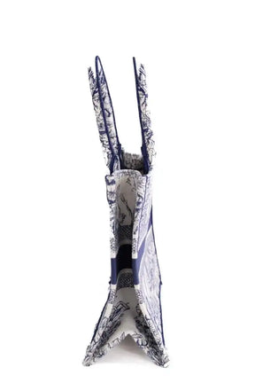Cabas Dior Book tote medium Bleu en Tissu