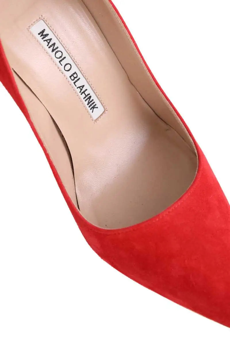 Talons Manolo Blahnik Rouge en Daim