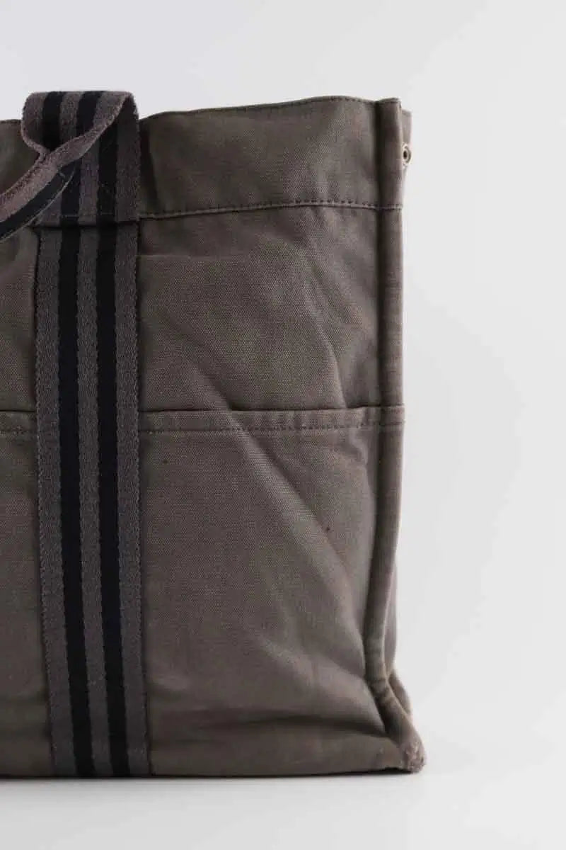 Sac à main Hermès Toto Gris en Coton