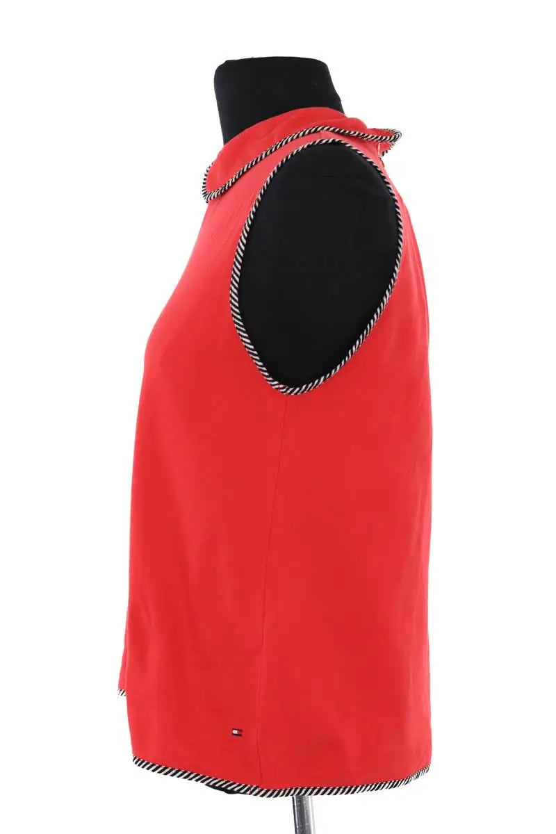 Top sans manche Tommy Hilfiger Rouge en Coton