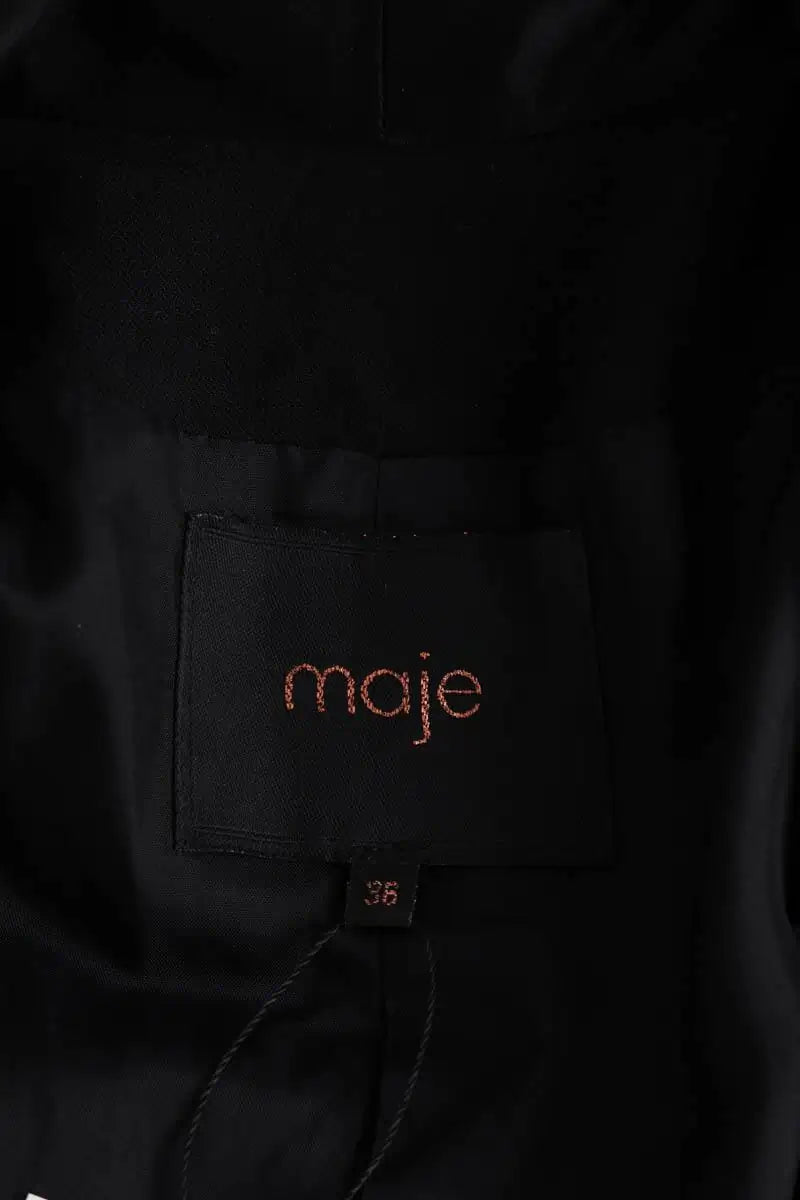 Blazer Maje Noir en Laine