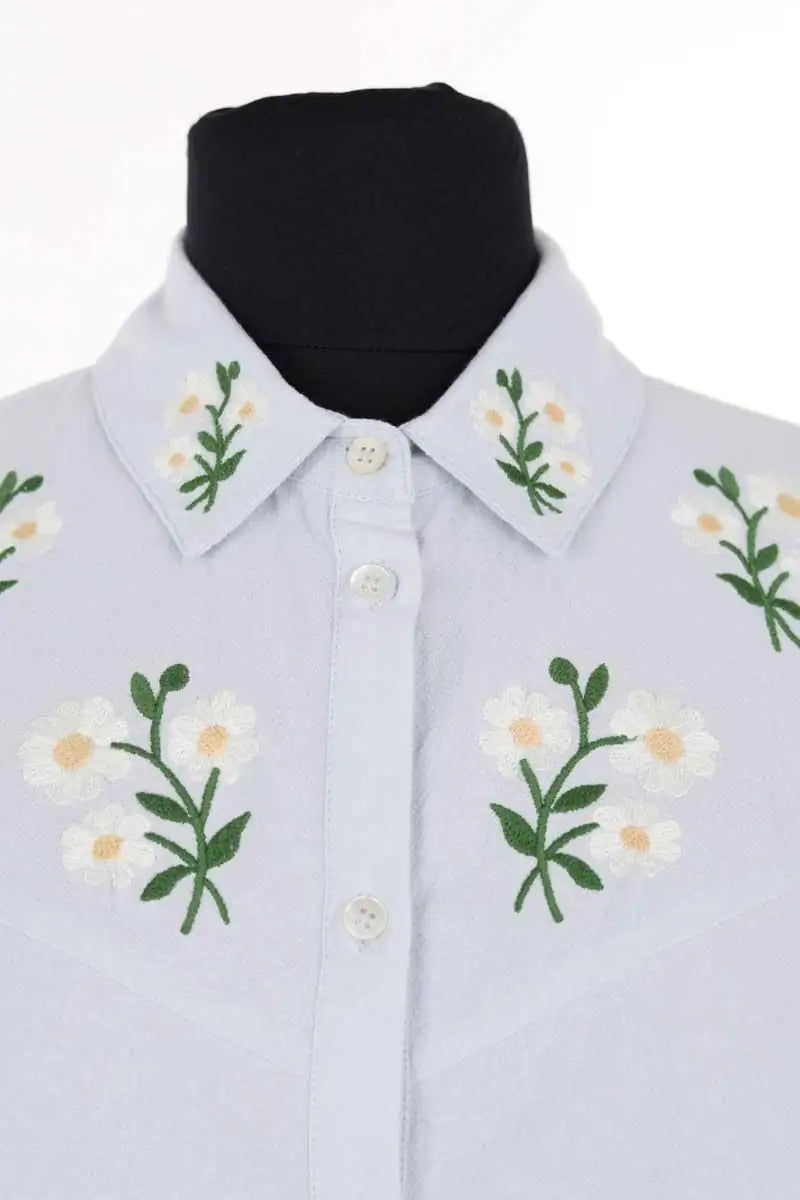 Chemise Sézane Bleu en Synthétique