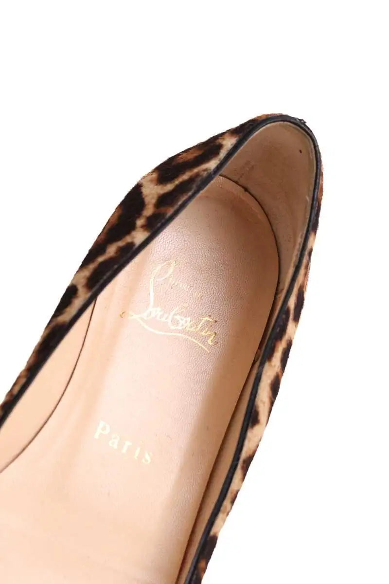 Ballerines Christian Louboutin Marron en Cuir