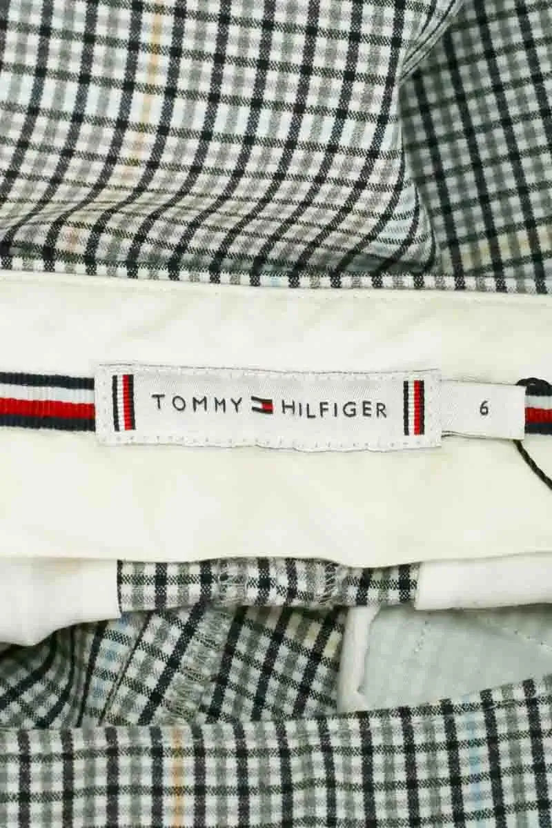 Pantalon droit Tommy Hilfiger Gris en Synthétique