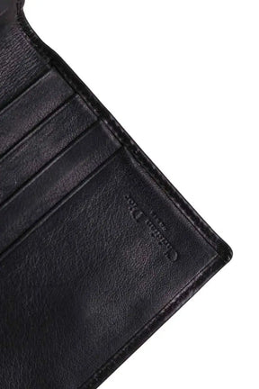 Portefeuille Dior Noir en Cuir