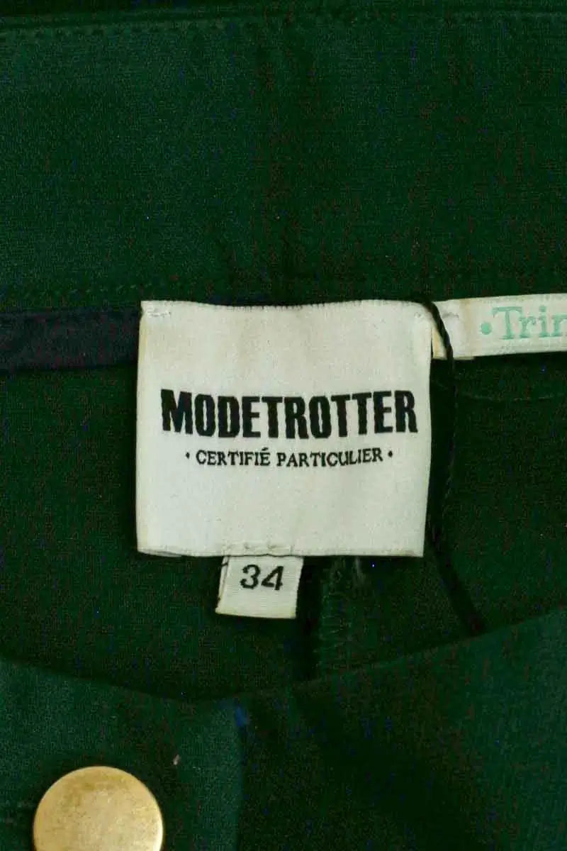 Pantalon large Modetrotter Vert en Synthétique