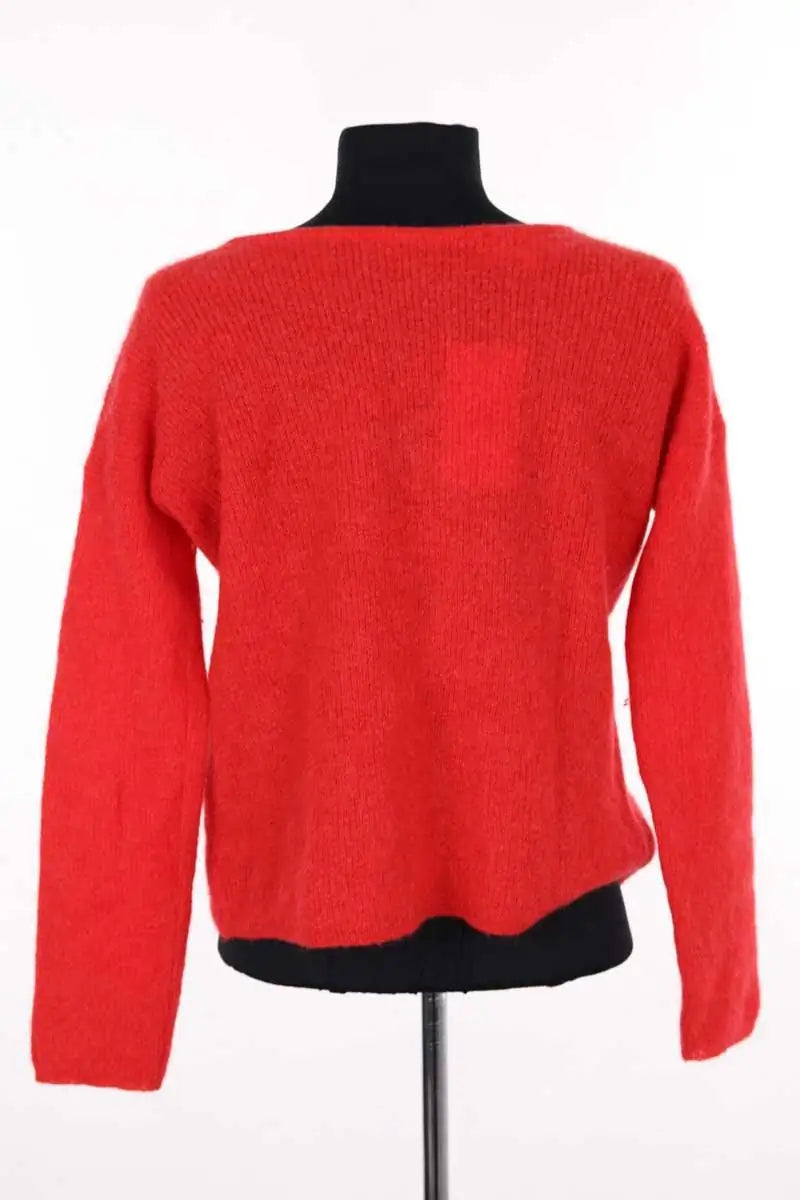 Cardigan Sézane Rouge en Laine