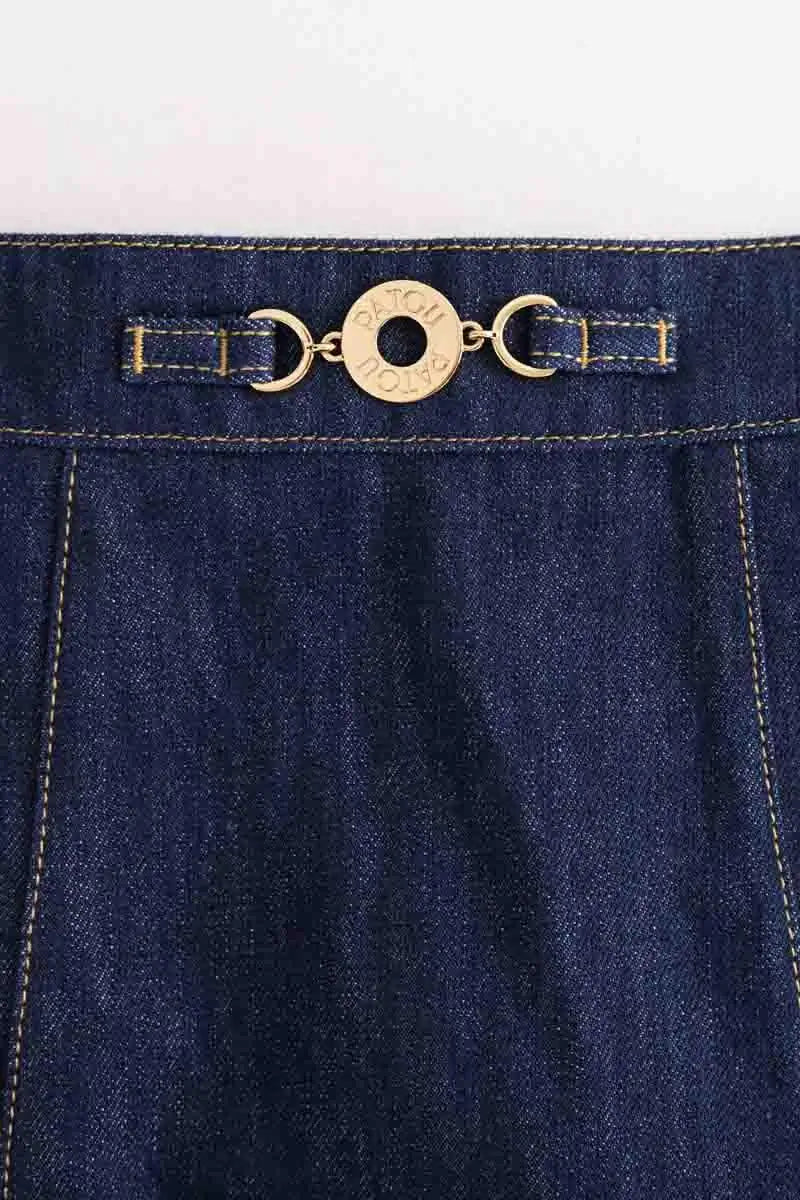 Mini jupe Patou Bleu en Coton