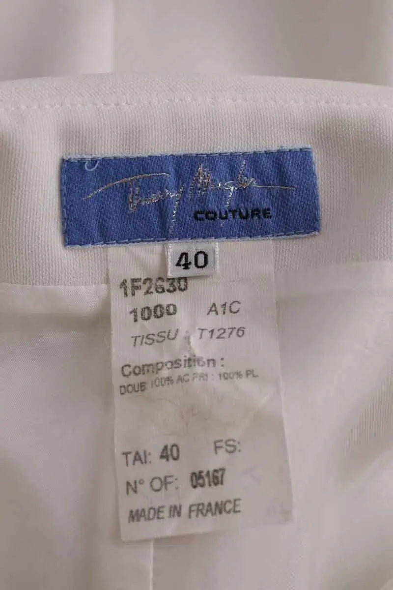 Robe de cérémonie Thierry Mugler Couture Blanc en Synthétique