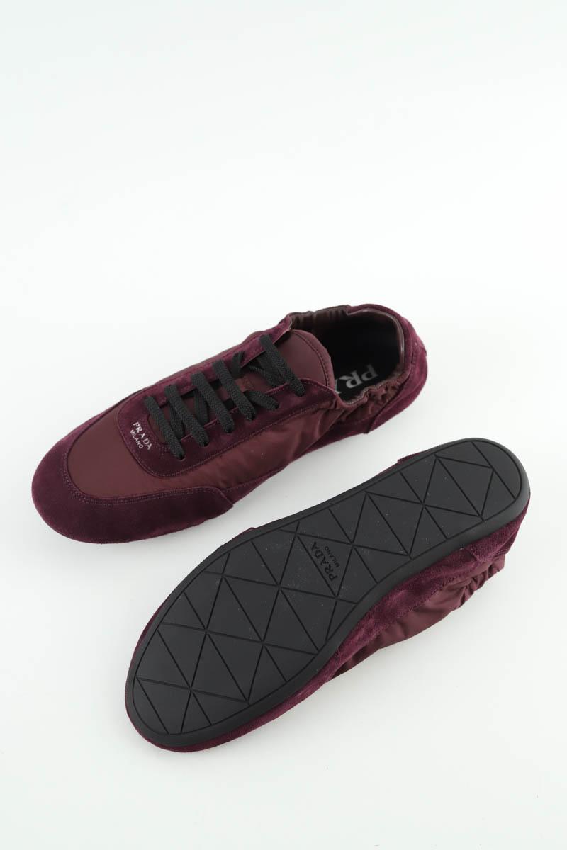 Baskets Prada  Bordeaux