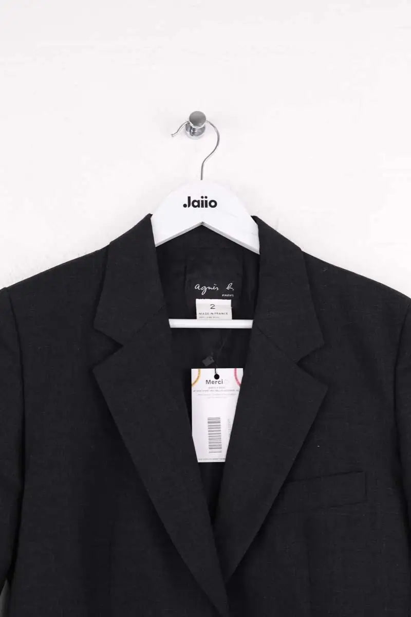 Blazer Agnès B. Gris en Laine