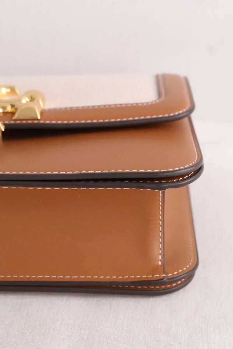 Sac à bandoulière Tory Burch Eleanor Camel en Cuir