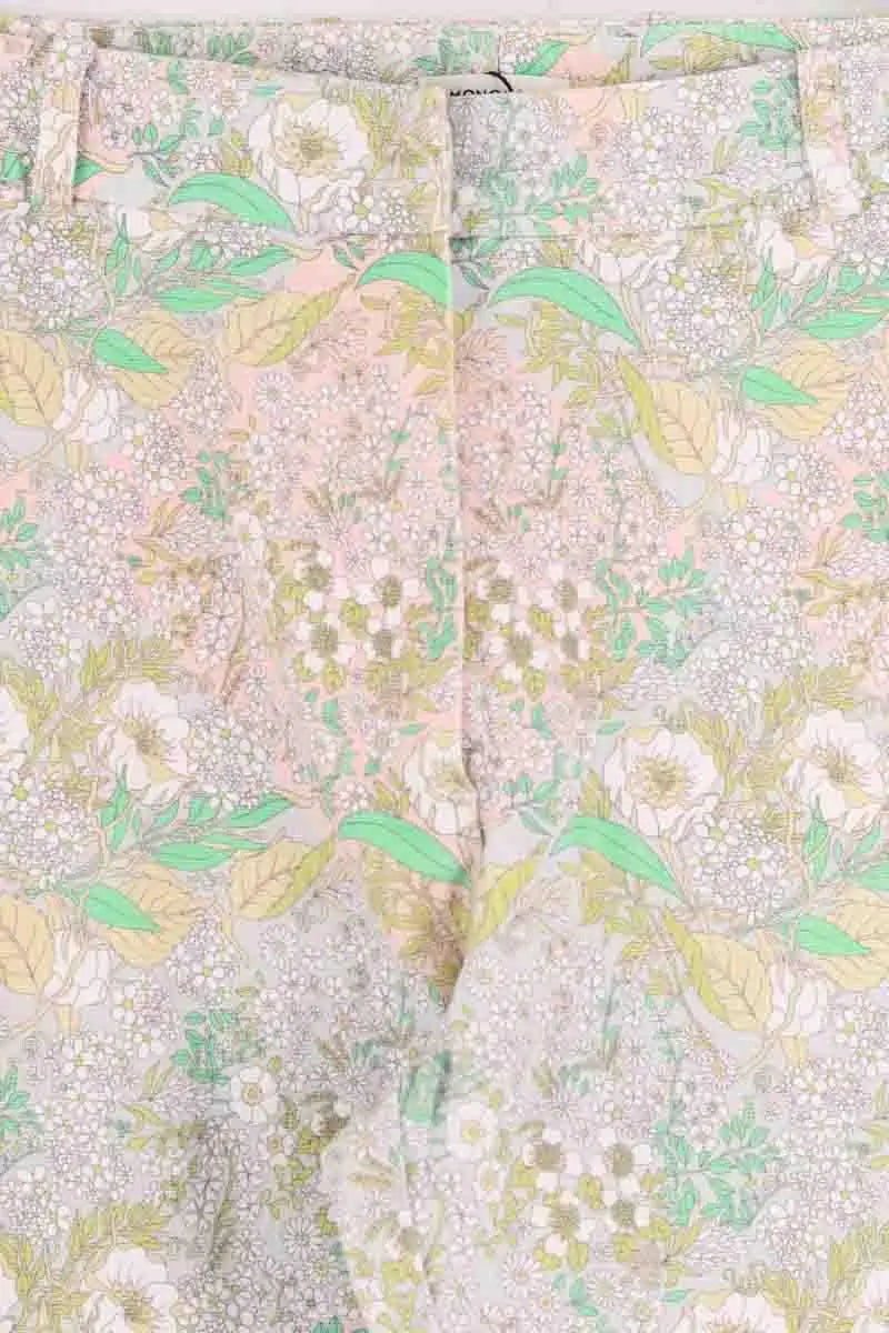 Pantalon droit Manoush Vert en Coton