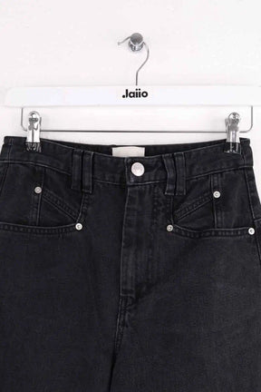 Jean large Isabel Marant Noir en Coton
