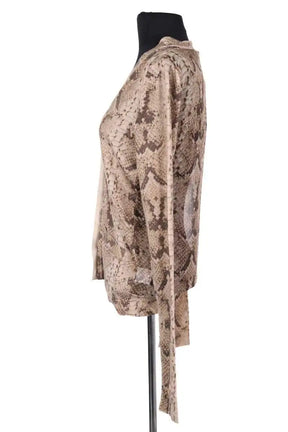Cardigan Yves Saint Laurent Marron en Laine