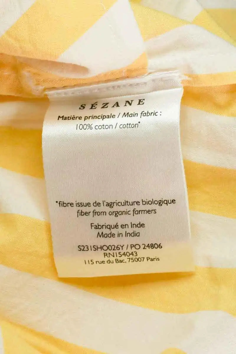 Mini short Sézane Jaune en Coton