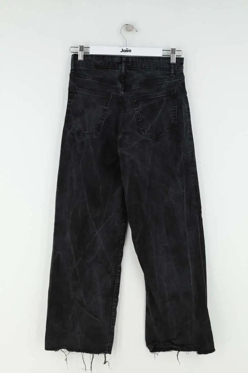 Jean droit Reformation Noir en Coton