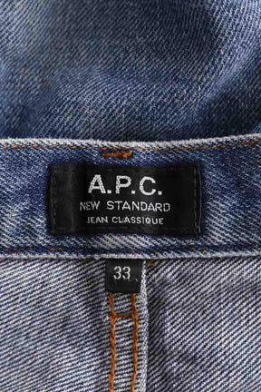 Jean droit APC Bleu en Coton