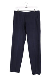 Pantalon droit Dries Van Noten Marine en Coton, taille S - Seconde Main