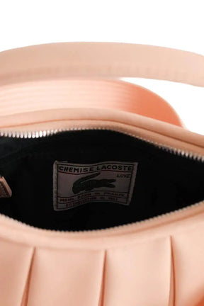 Sac à bandoulière Lacoste Lenglen cuir Défilé Rose en Cuir