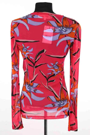 Blouse Diane Fries Rose en Synthétique