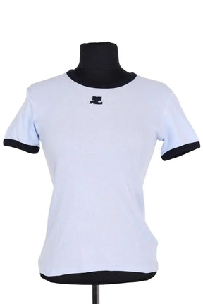 T-shirt Courrèges Bleu en Coton, taille XS - Seconde Main