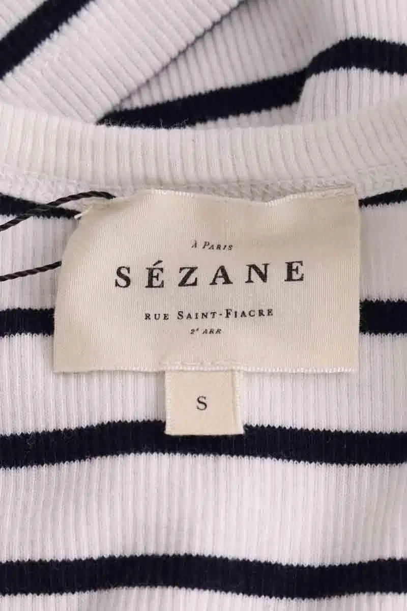 Top sans manche Sézane Blanc en Coton
