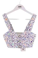 Top sans manche Alessandra Rich Blanc en Coton, taille S - Seconde Main