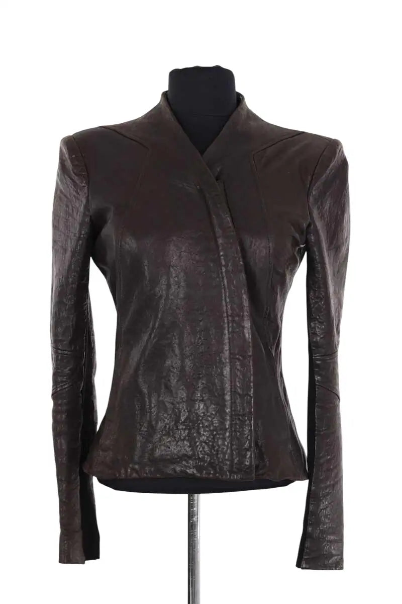 Veste Helmut Lang Marron en Cuir, taille M - Seconde Main