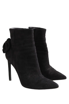 Talons Saint Laurent Noir en Daim