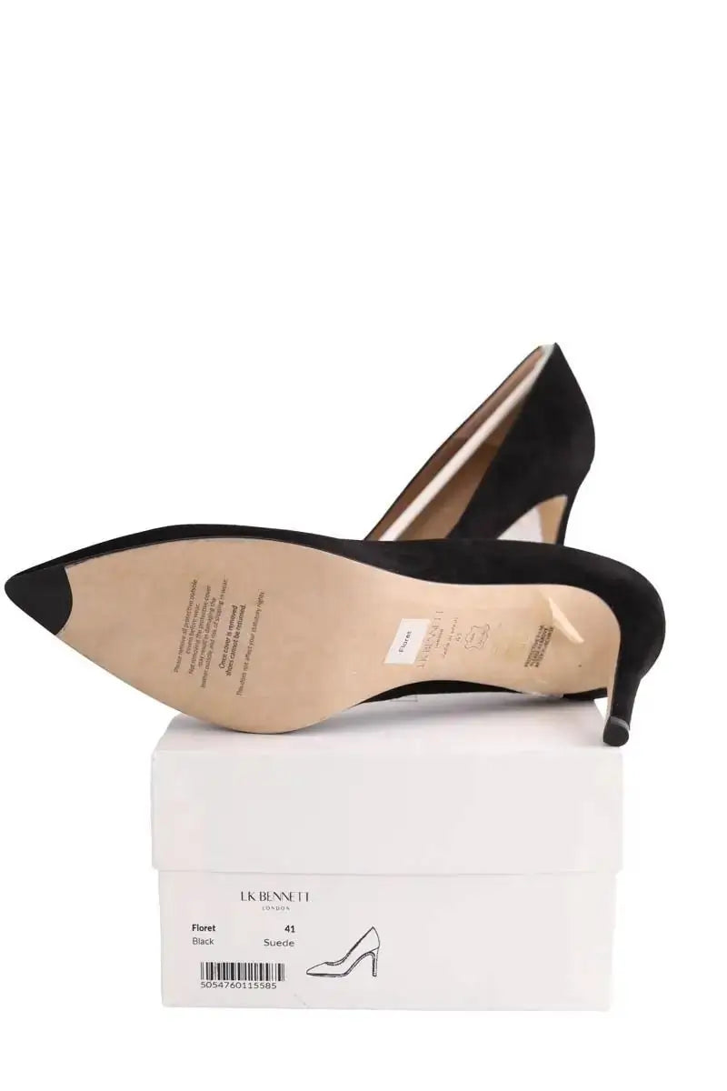 Talons LK Bennett Floret Noir en Daim