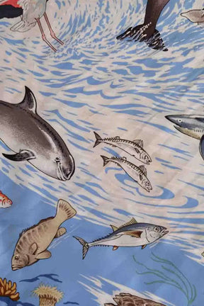 Carré Hermès La vie précieuse de la méditerranée Bleu en Soie