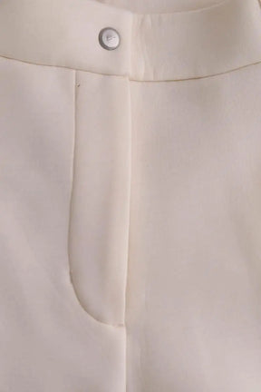 Pantalon Carot Nike Ecru en Synthétique