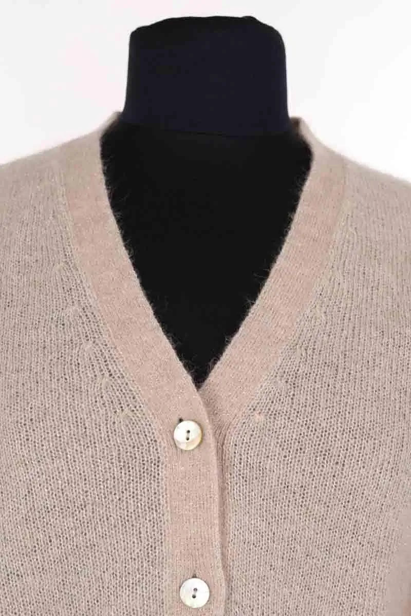Cardigan Momoni Beige en Synthétique
